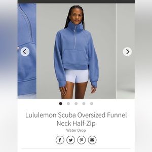 Lululemon Scuba Funnel Neck Waterdrop